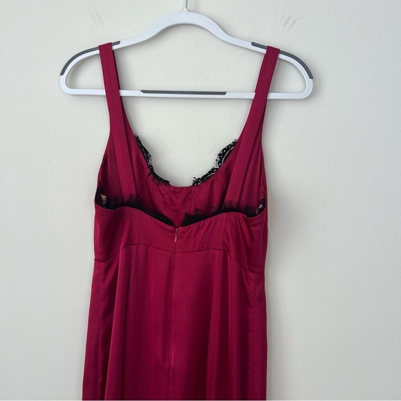 Fame and Partners Red Lace Trim Maxi Dress - Picture 7 of 10
